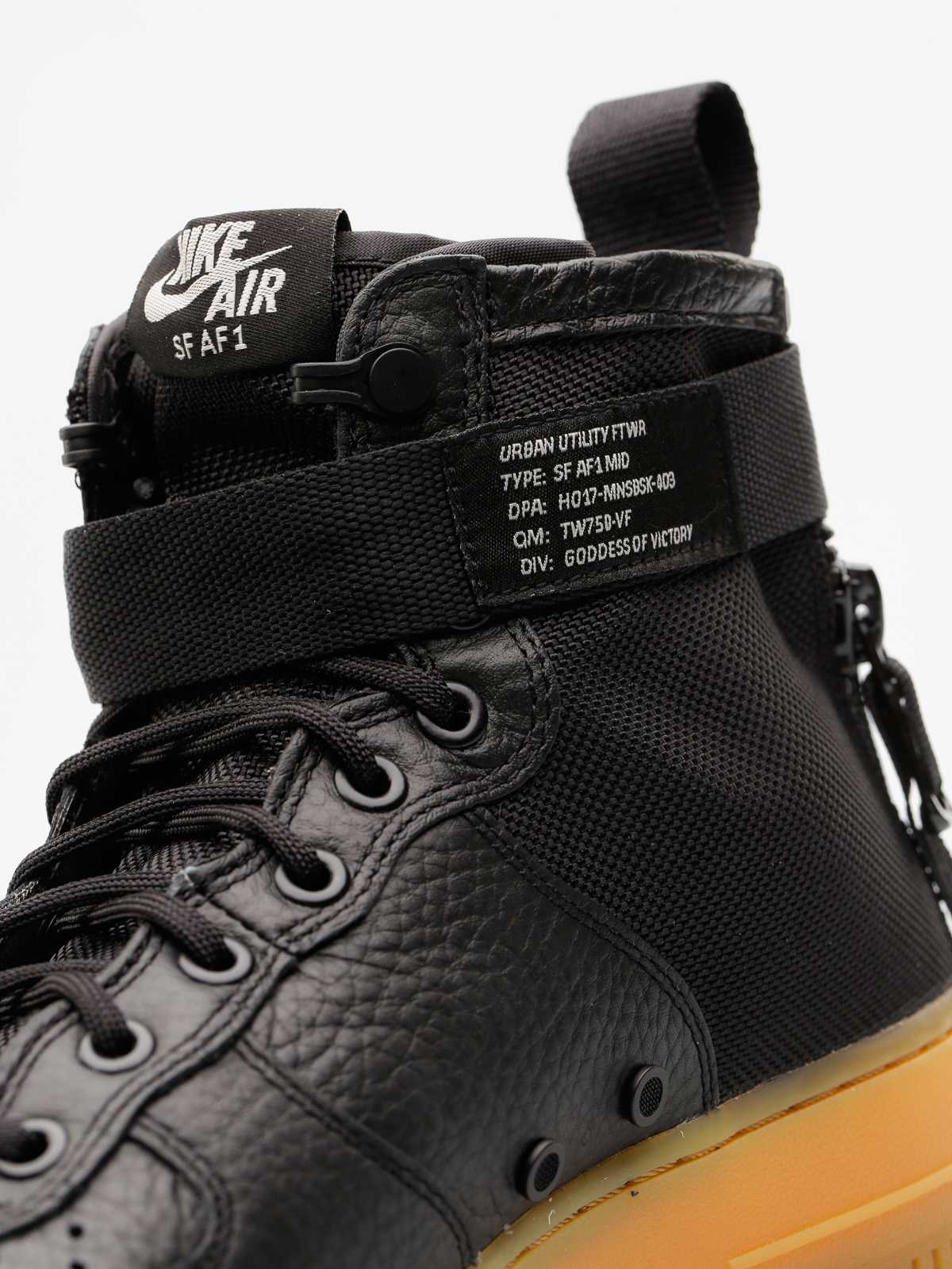 nike air force sf mid black