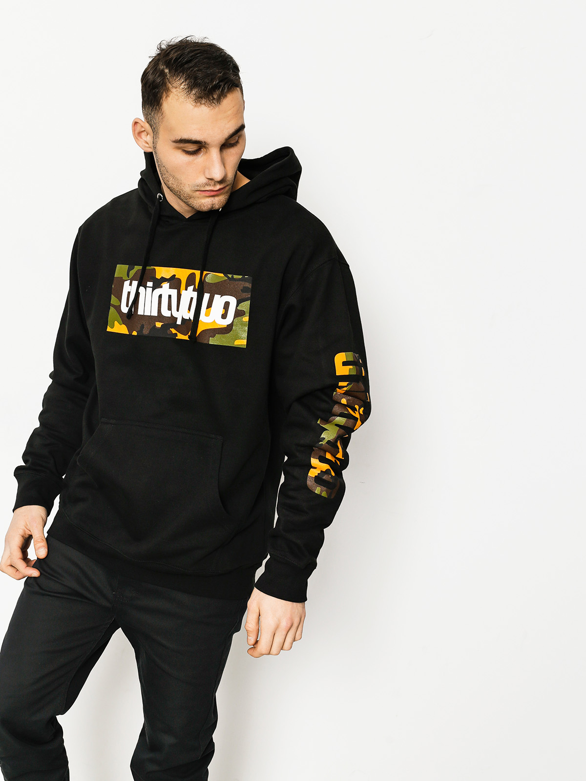 Mikina s kapucí ThirtyTwo Double Box Camo (black)