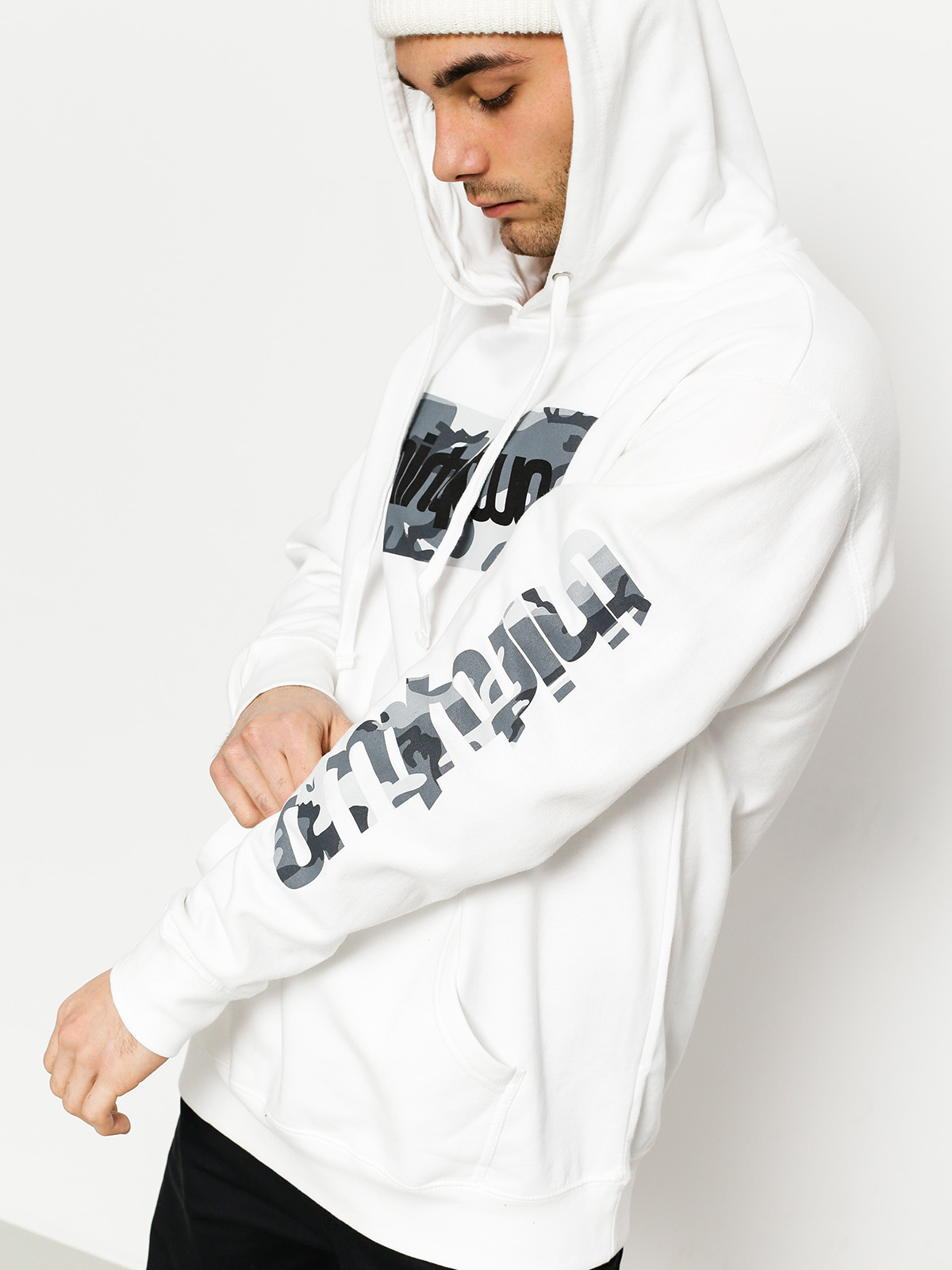 Mikina s kapucí ThirtyTwo Double Box Snow Camo (white)