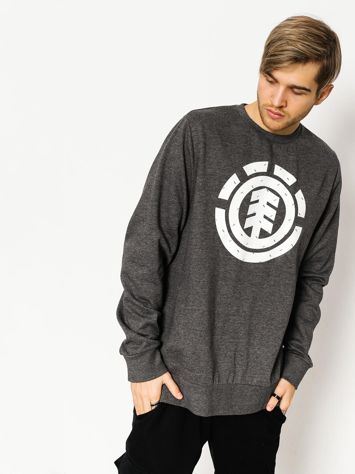 Element Mikina Tri Dot Crew (charcoal heather)