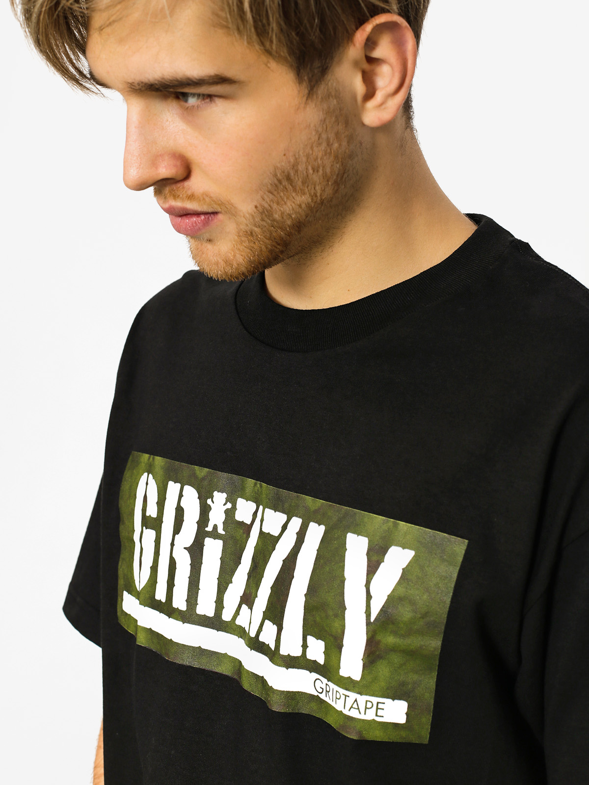 Grizzly Griptape Tričko Forester Stamp (black)