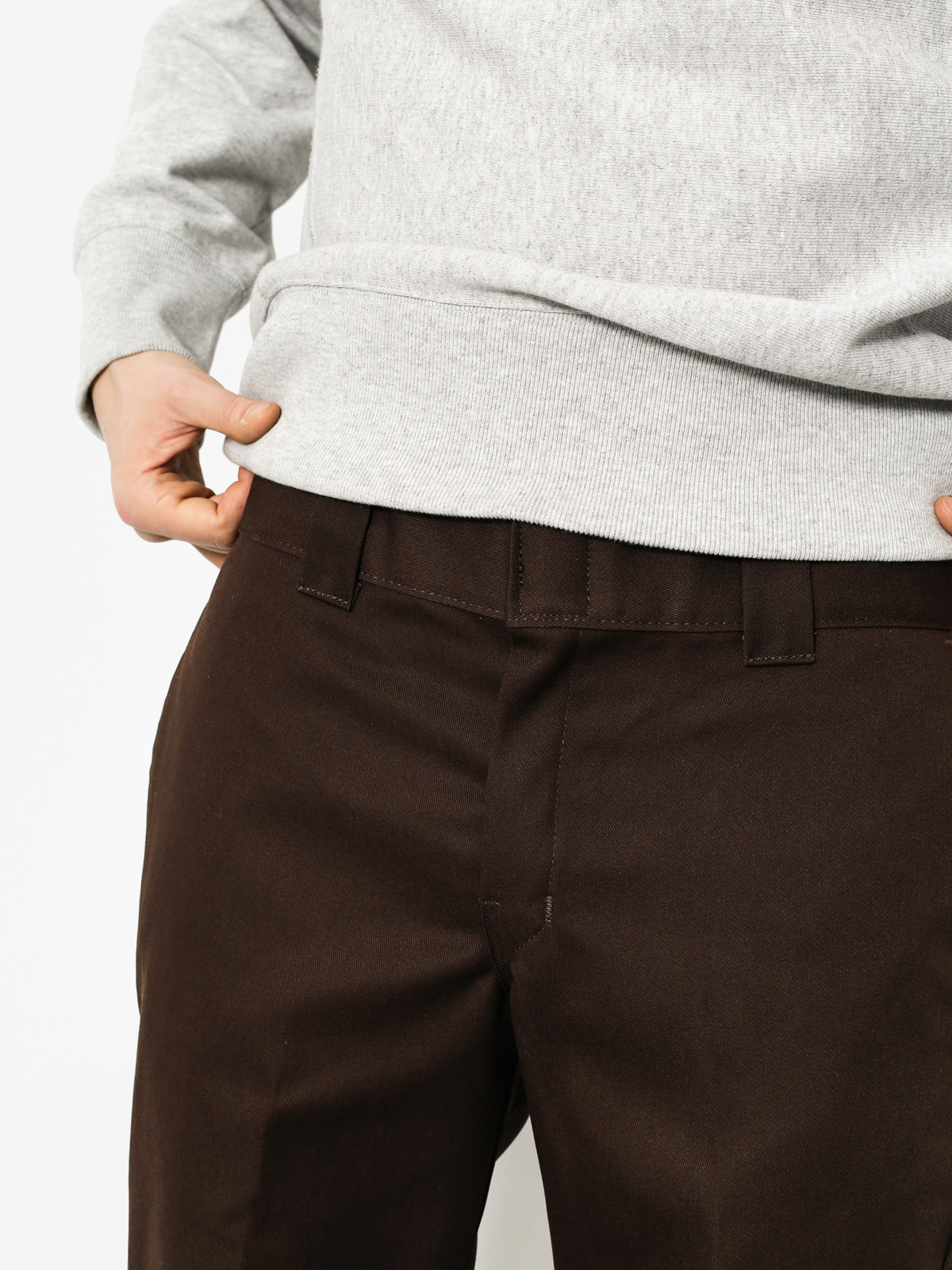 Kalhoty Dickies WP873 Slim Straight Work Pant (chocolate brown)