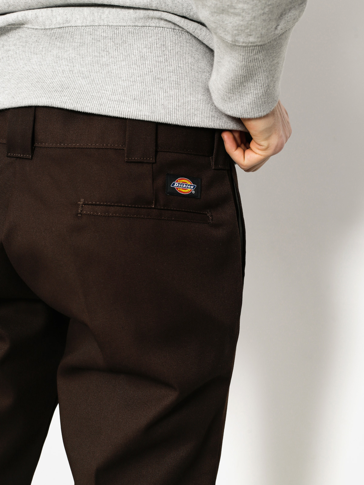 Kalhoty Dickies WP873 Slim Straight Work Pant (chocolate brown)