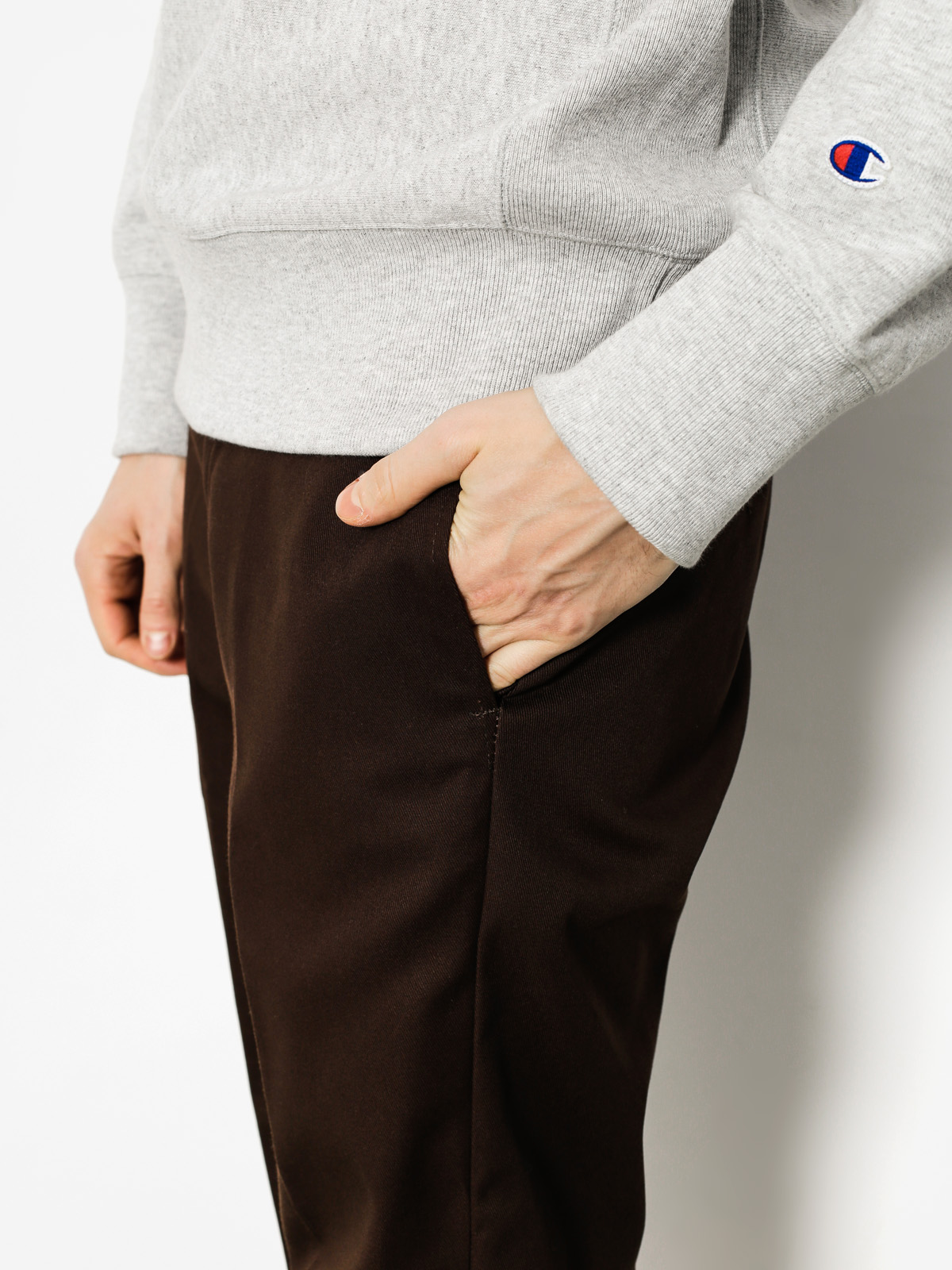 Kalhoty Dickies WP873 Slim Straight Work Pant (chocolate brown)