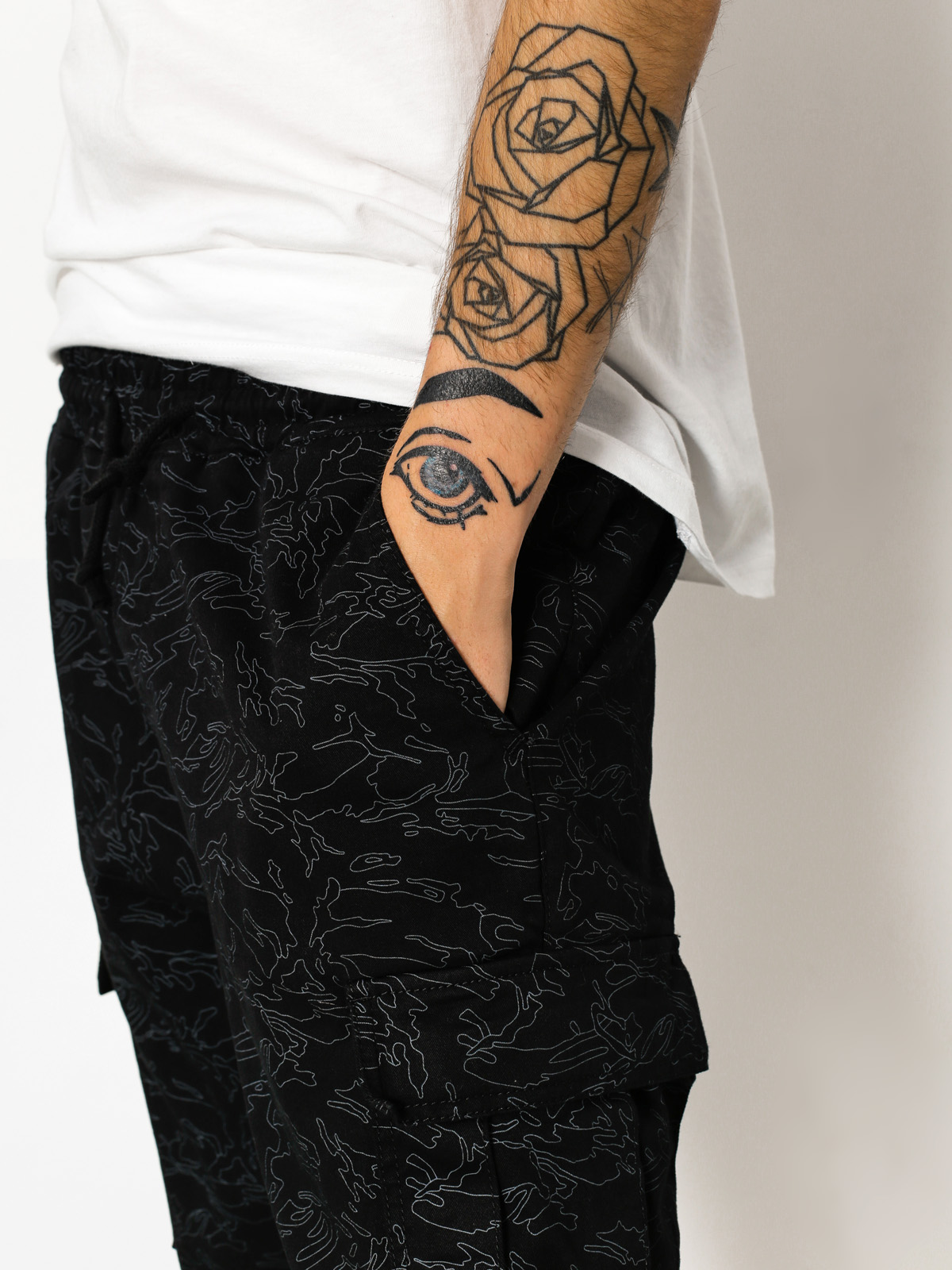 Kalhoty Diamante Wear Flight School Jogger (black camo)