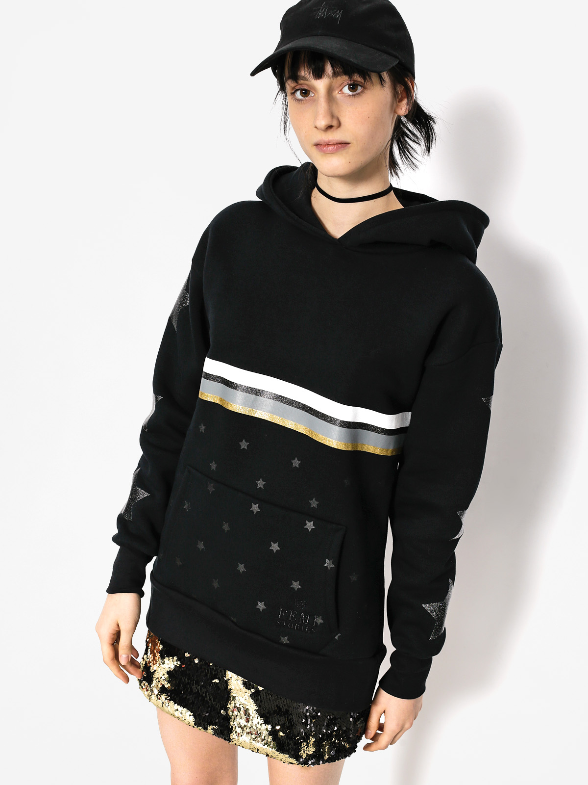 Mikina s kapucí Femi Stories Susan HD Wmn (blk)