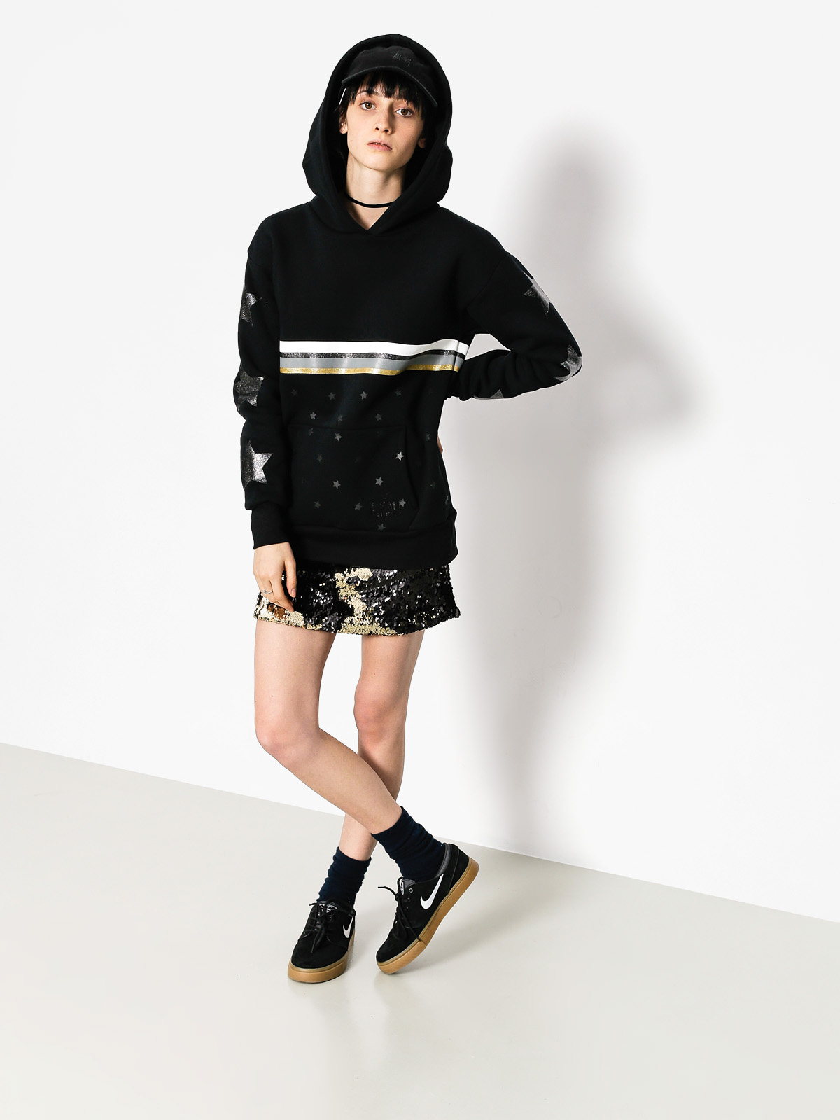 Mikina s kapucí Femi Stories Susan HD Wmn (blk)