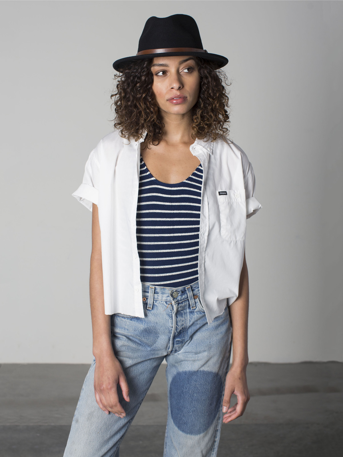 Klobouk Brixton Messer Fedora (black)