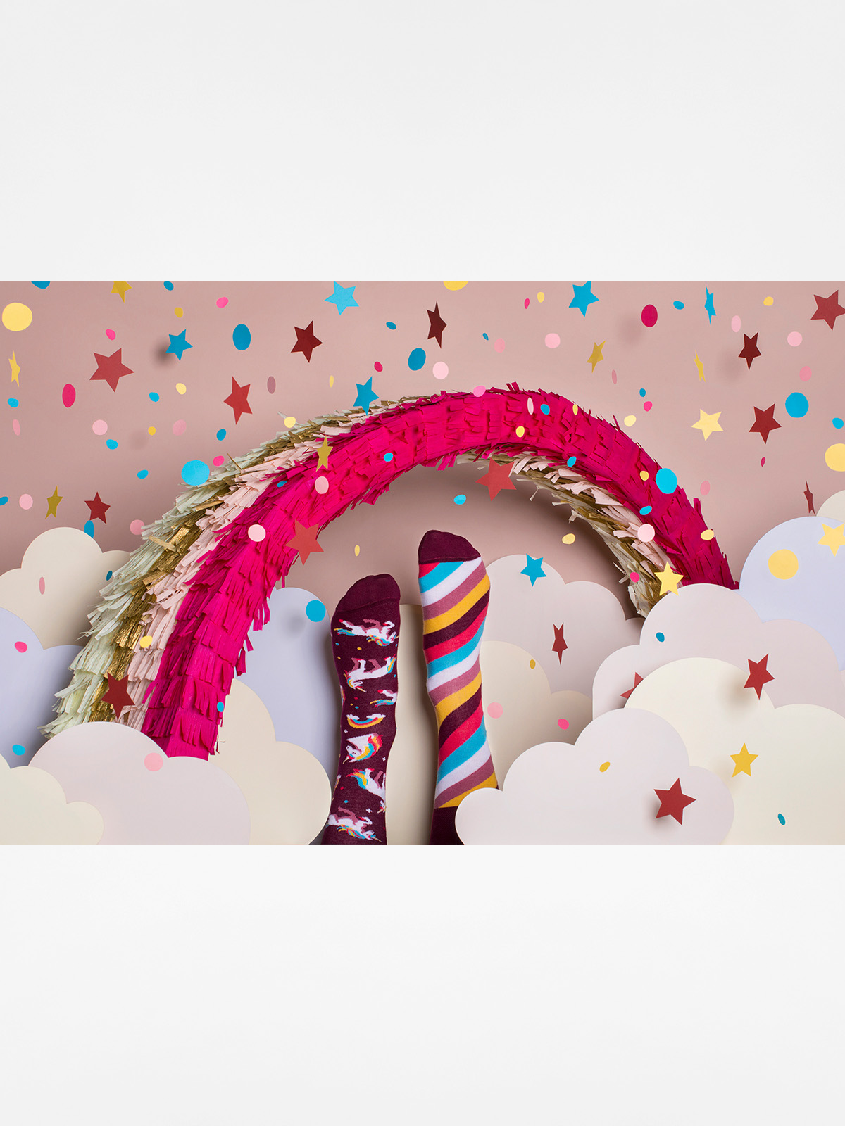 Ponožky Many Mornings The Unicorn (burgundy)