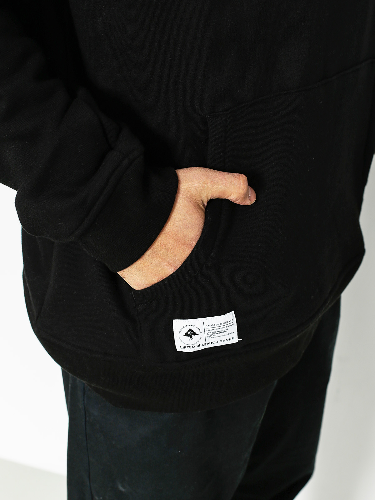 LRG Mikina s kapucí Lifted Scrpt HD (black)