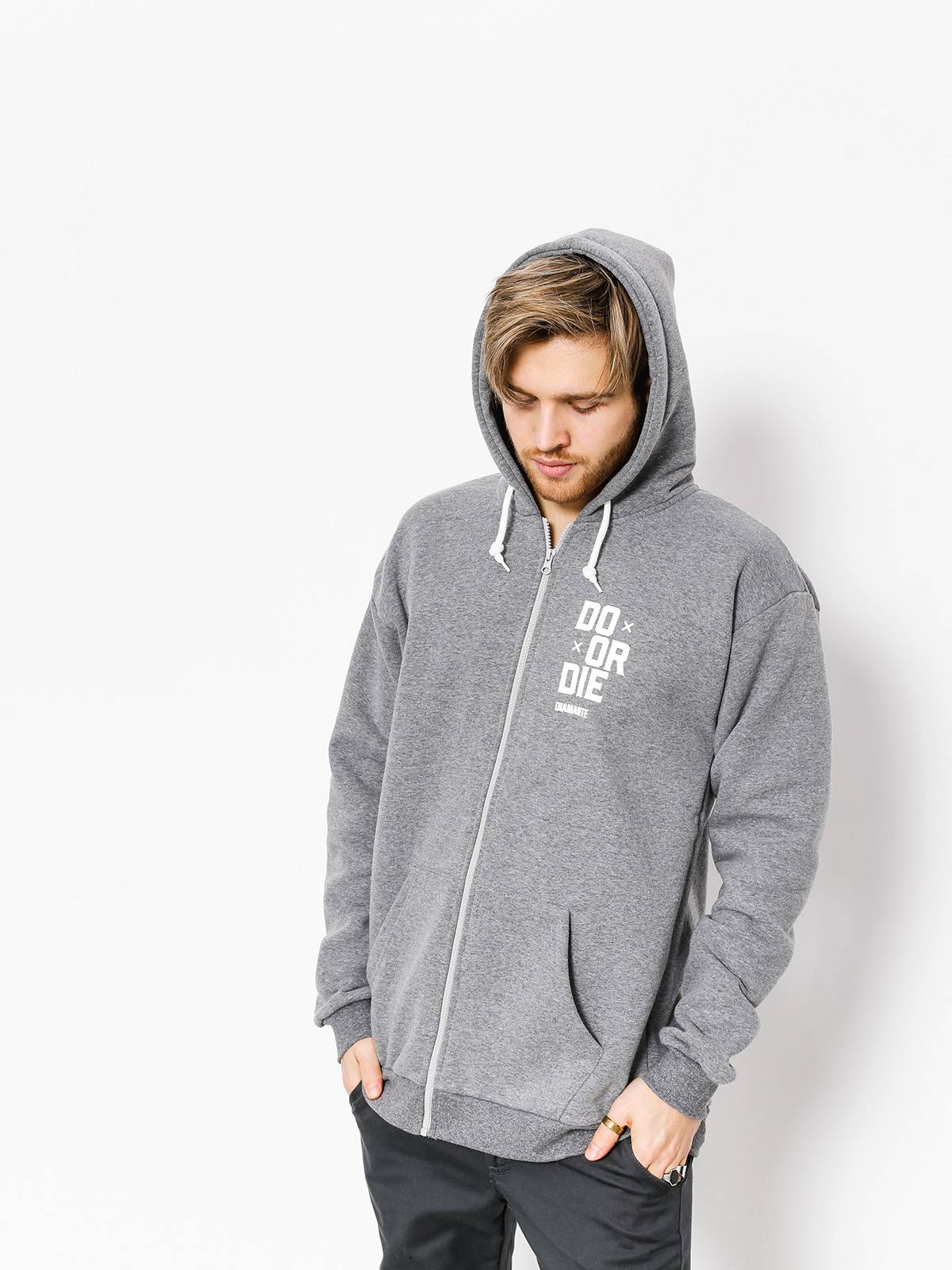 Mikina s kapucí Diamante Wear Do Or Die ZHD (grey)