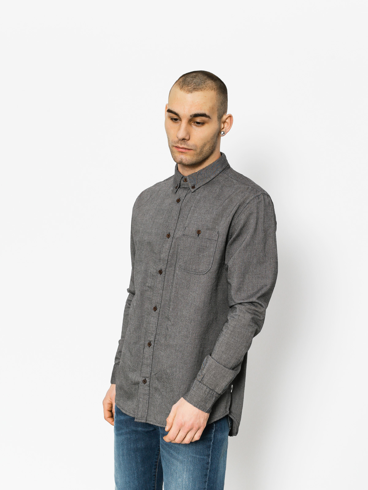 Košile Quiksilver The Stringer (dark grey heather)