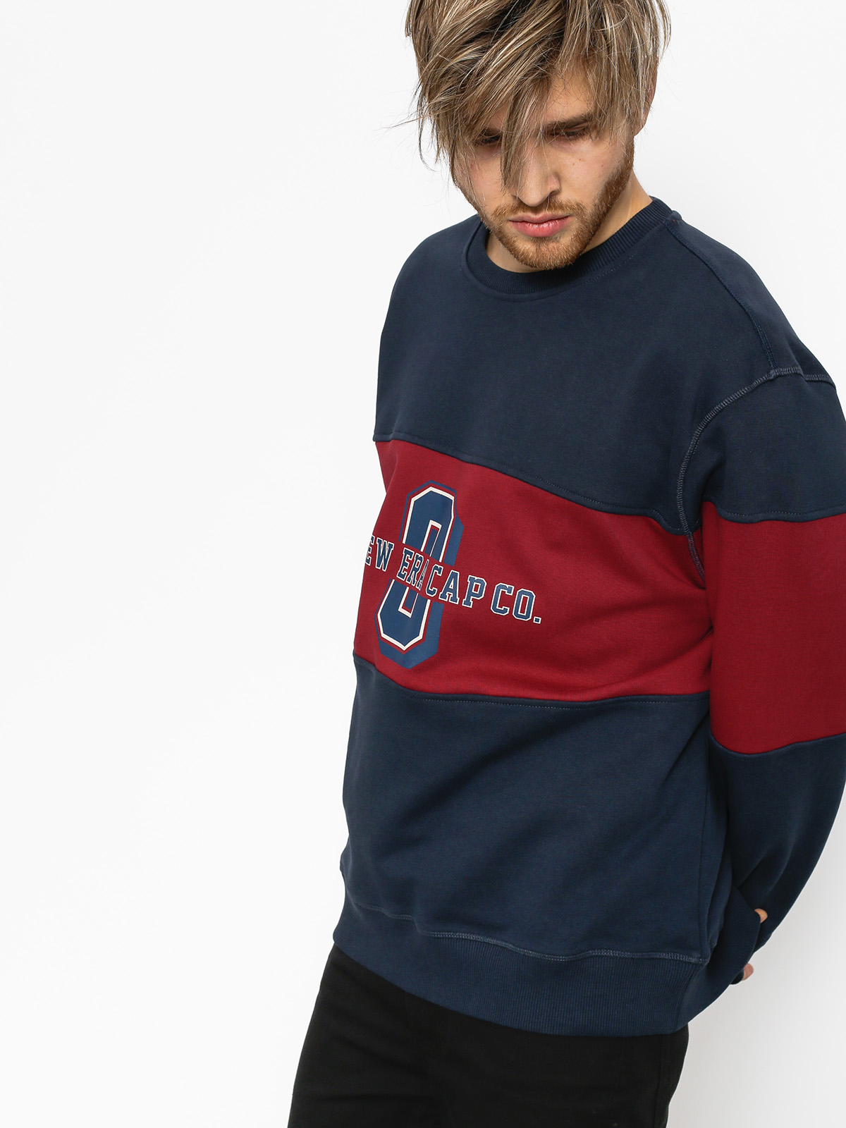 Mikina New Era World (navy/maroon)