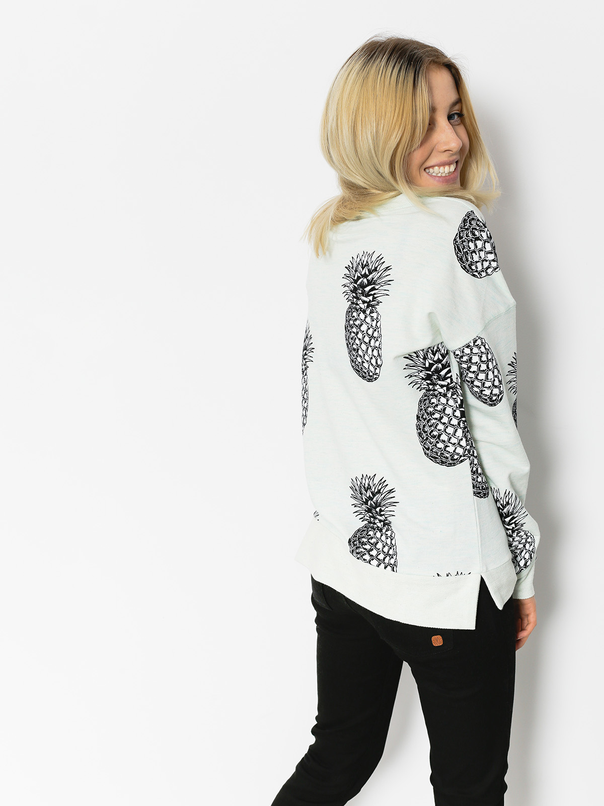 Mikina Roxy Puerto Adventure Wmn (blue light big pineapple)