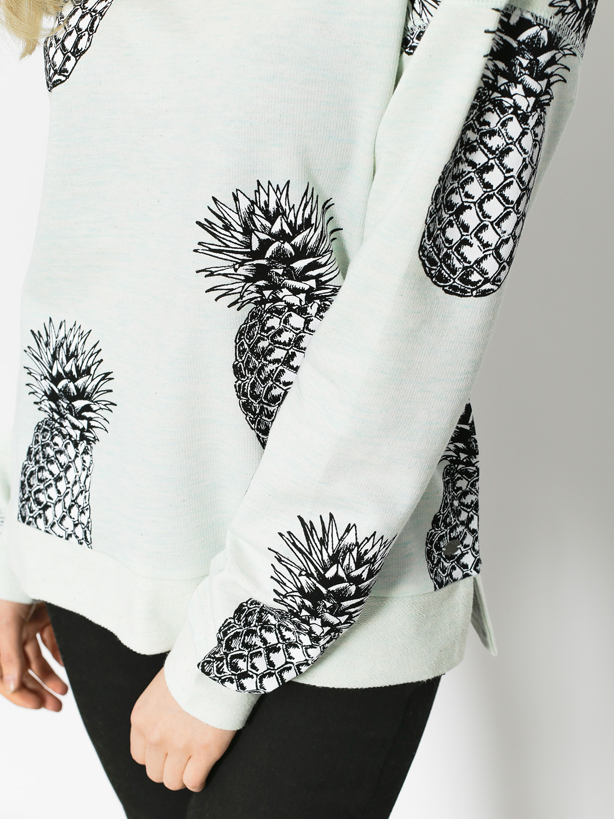 Mikina Roxy Puerto Adventure Wmn (blue light big pineapple)