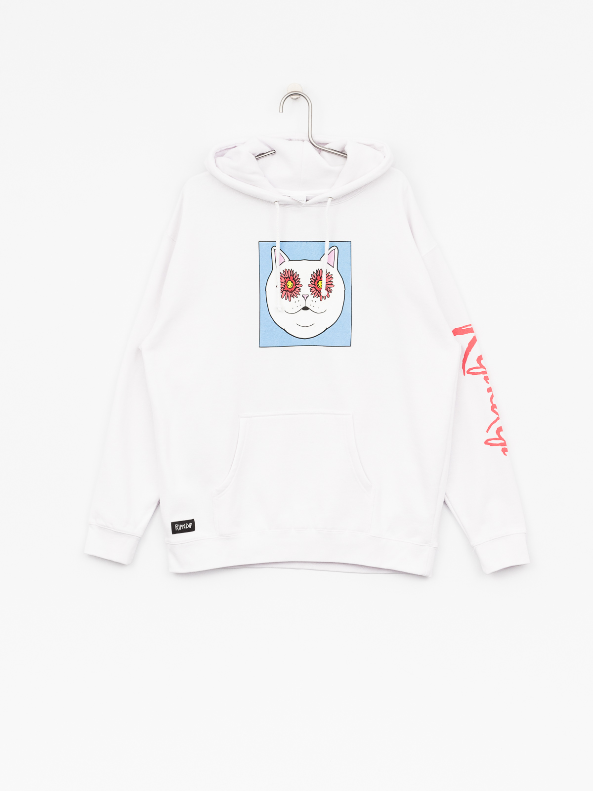 Mikina s kapucí RipNDip Flower Eyes HD (white)
