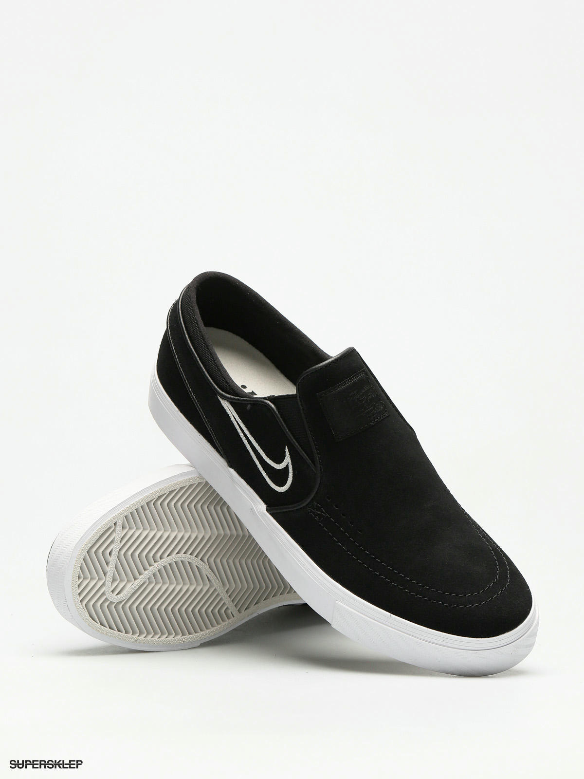 nike sb janoski slip on black and white