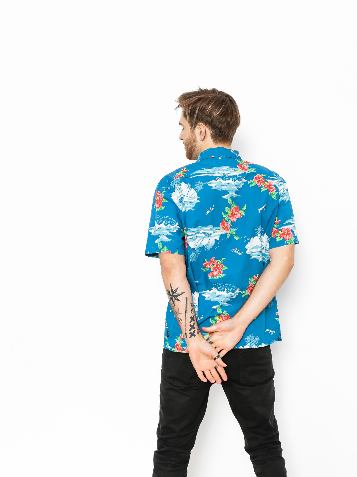 Košile Brixton Bueller Wvn (washed royal)