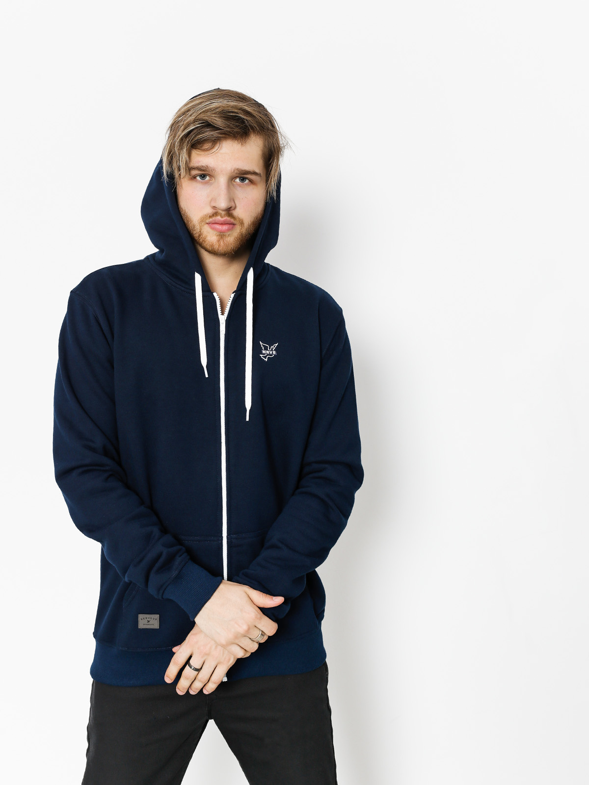 Mikina s kapucí Nervous Icon ZHD (navy)