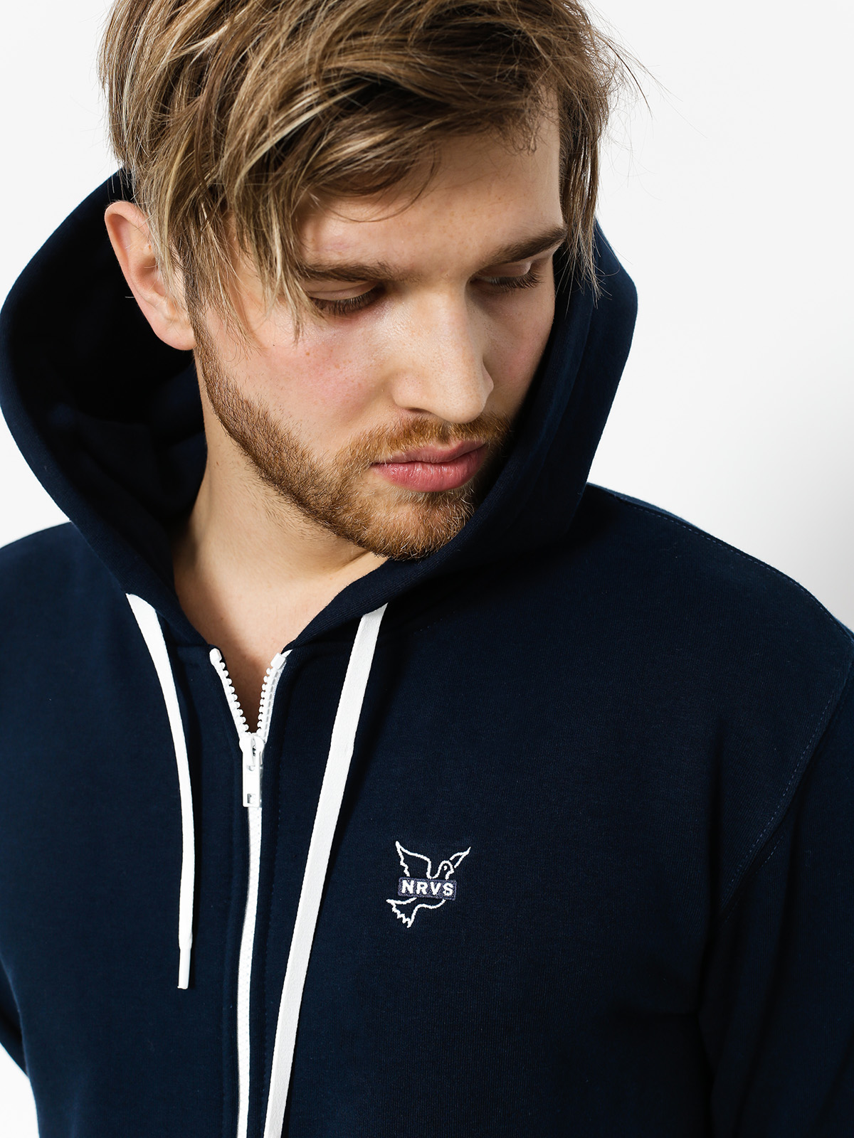 Mikina s kapucí Nervous Icon ZHD (navy)