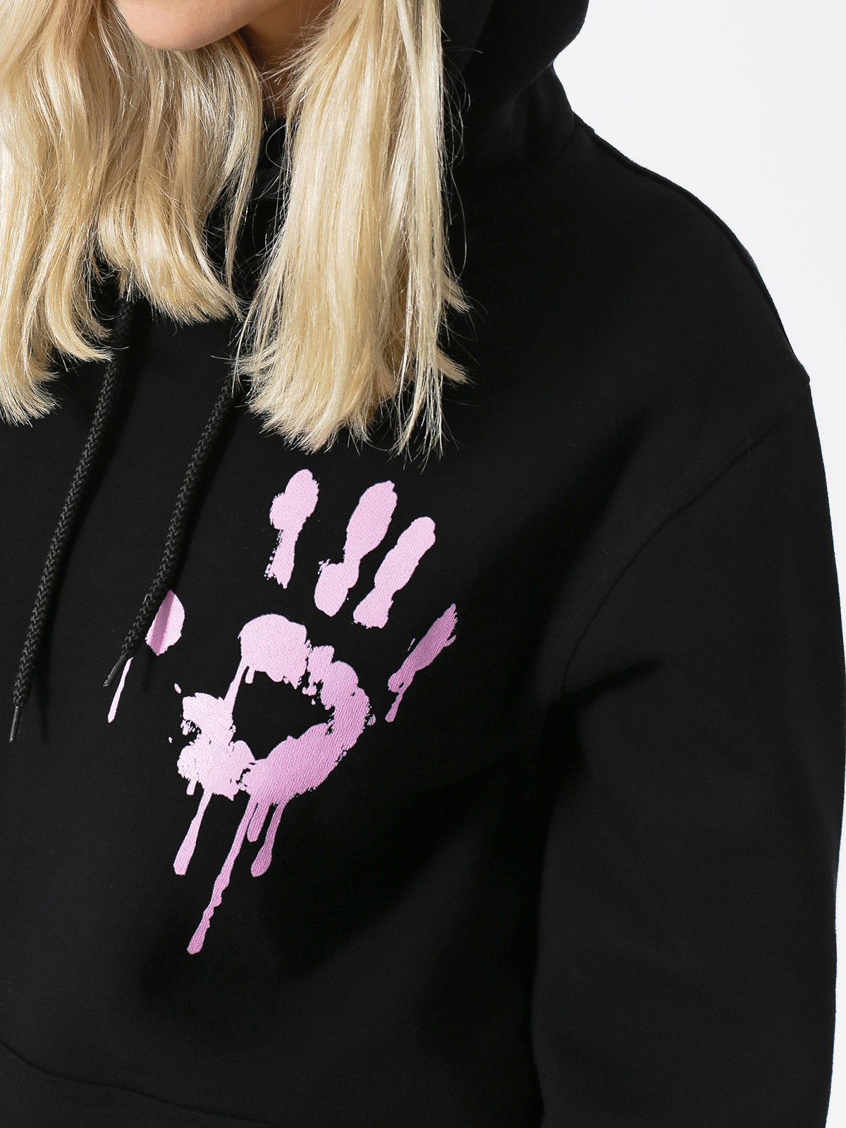 Mikina s kapucí Diamante Wear I See Dead Haters HD (black/pink)