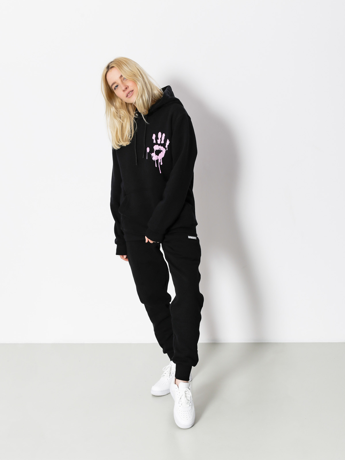 Mikina s kapucí Diamante Wear I See Dead Haters HD (black/pink)