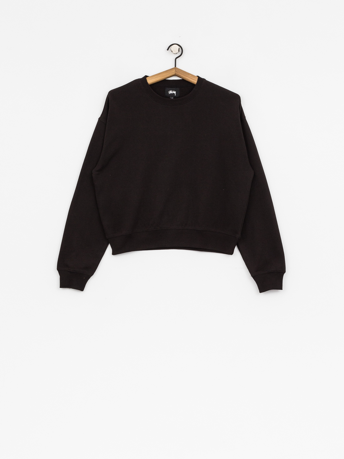 Mikina Stussy Ezra Cropped Baggy Wmn (black)