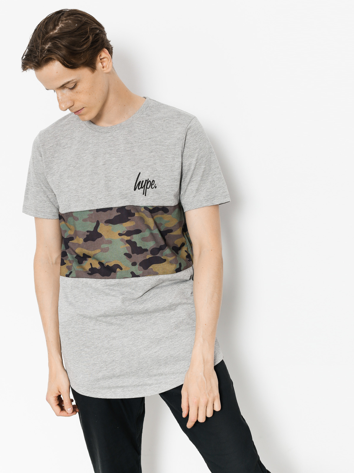Tričko Hype Camo Panel (grey/camo)