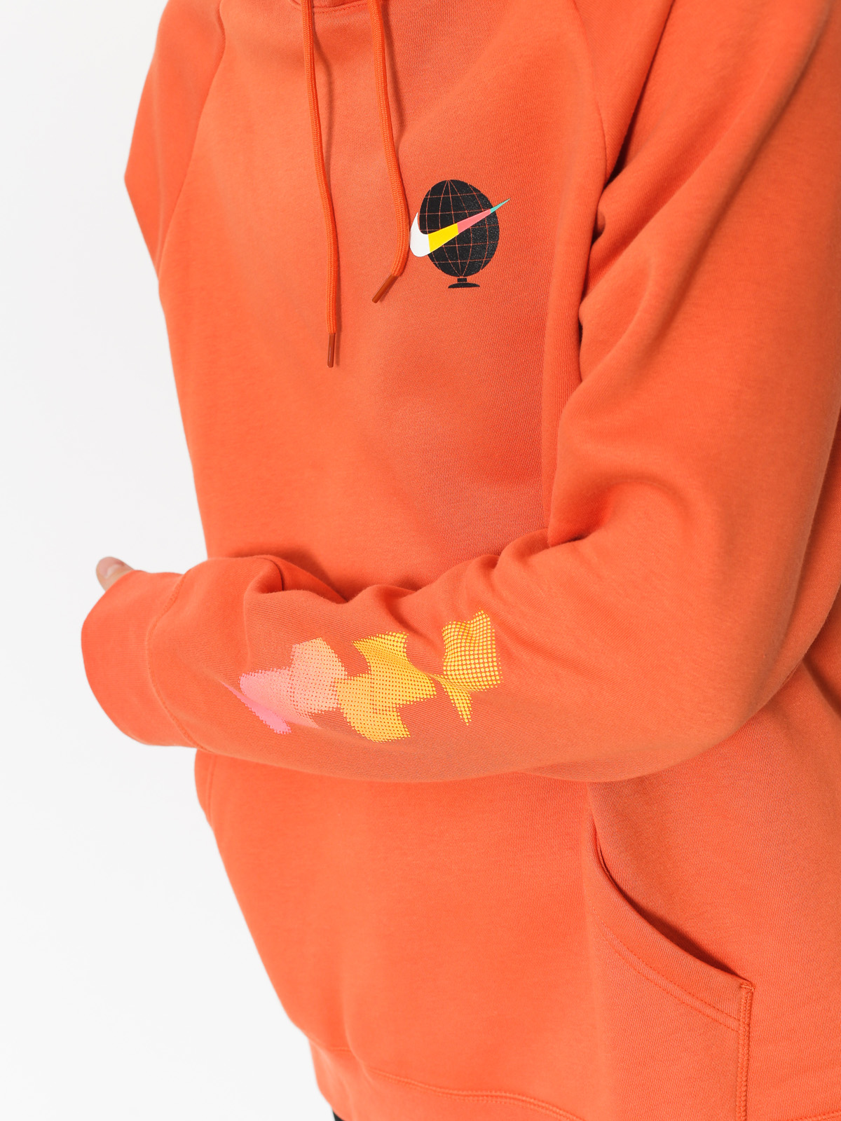 Mikina s kapucí Nike SB Sb Icon Gfx HD (vintage coral/white)