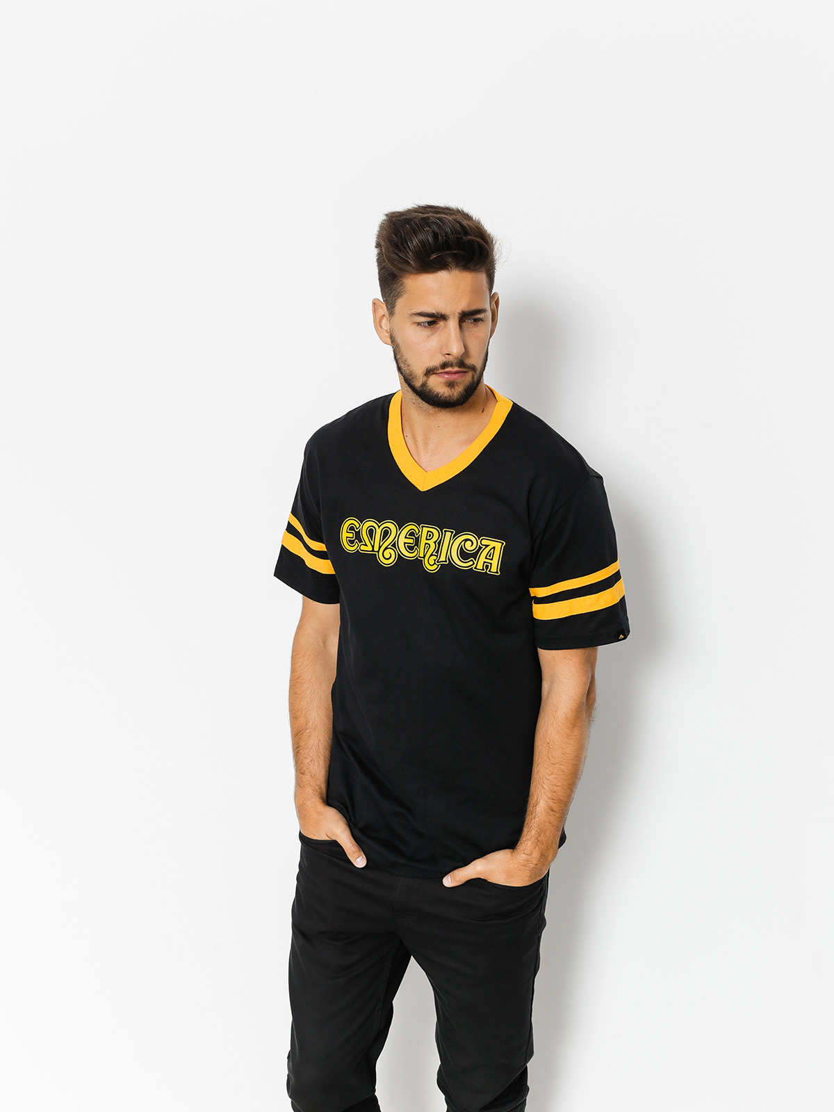 Tričko Emerica Harsh Baseball V (black)