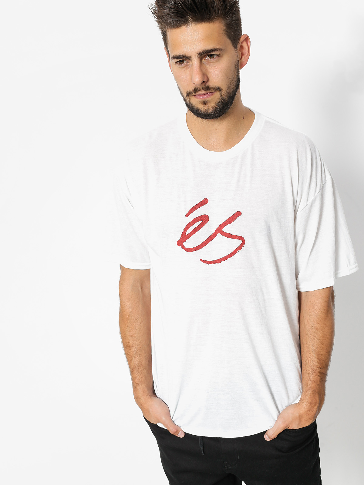 Es Tričko Mid Script Tech (white)