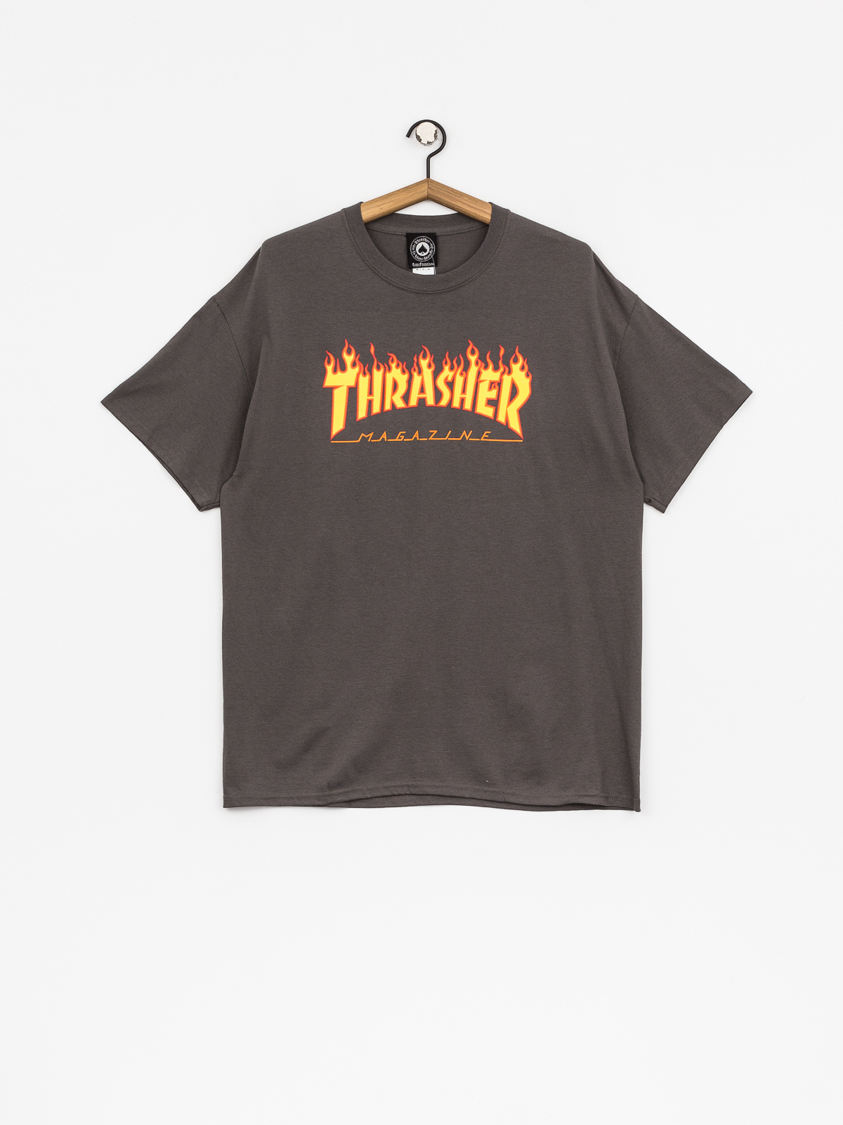 Tričko Thrasher Flame Logo (charcoal grey)