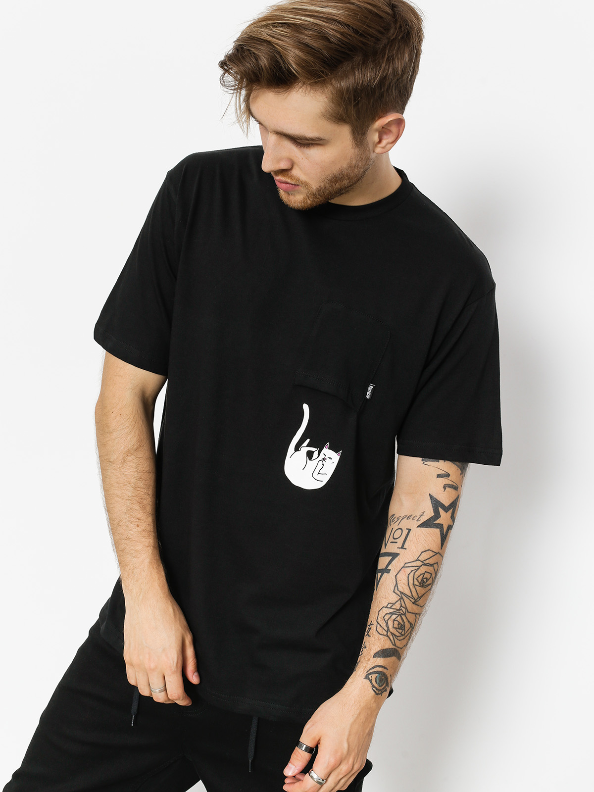 Tričko RipNDip Falling For Nermal (black)