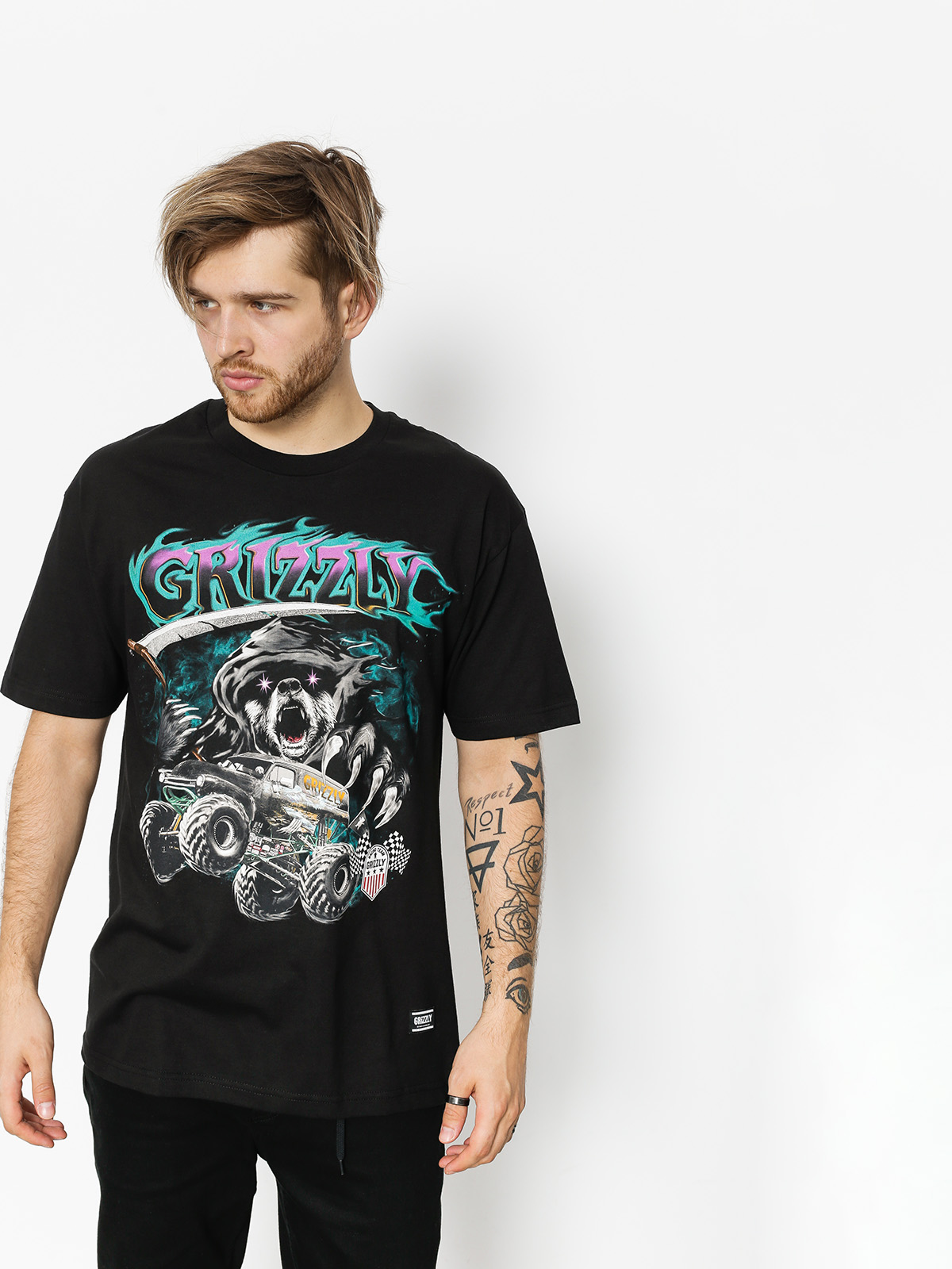 Tričko Grizzly Griptape Cave Digger (black)