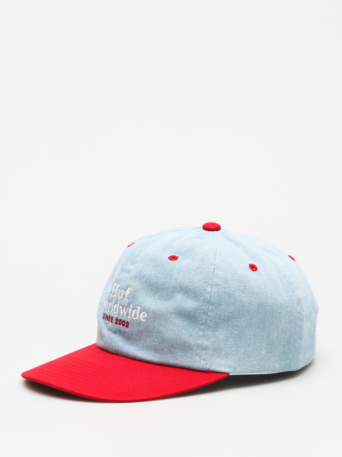 Kšiltovka HUF Worldwide Denim 6 Panel ZD (resort red)