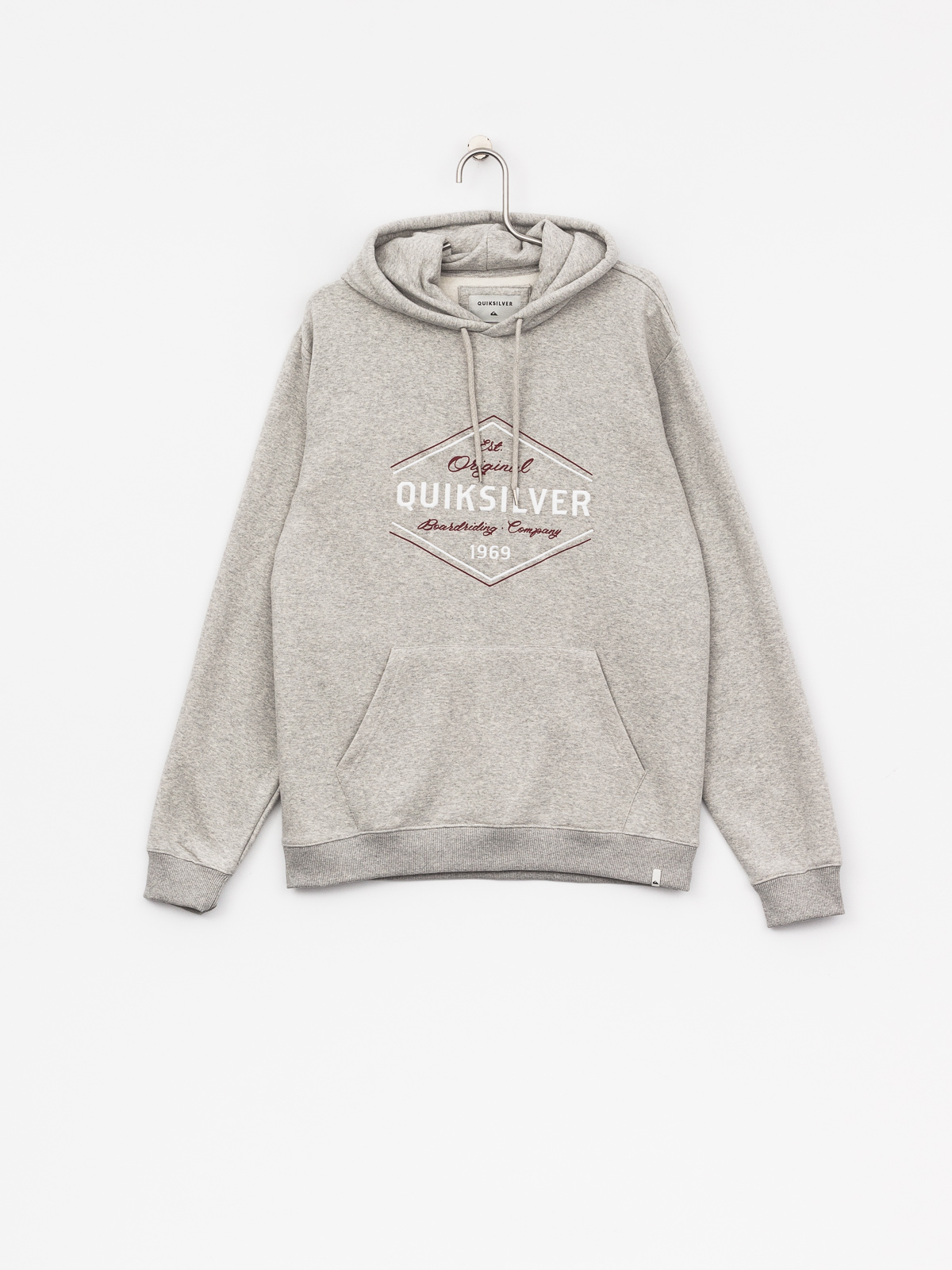 Mikina s kapucí Quiksilver Nowhere North HD (light grey heather)