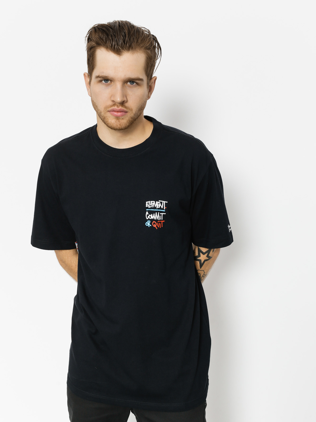 Tričko Element Commit Icon (flint black)