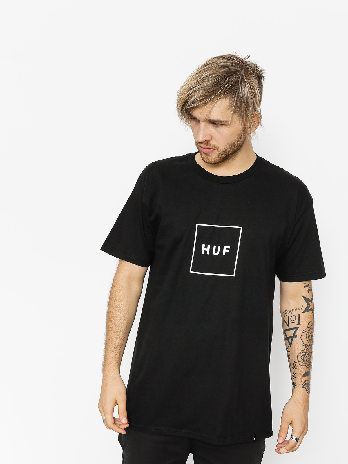 Tričko HUF Essentials Box Logo (black)