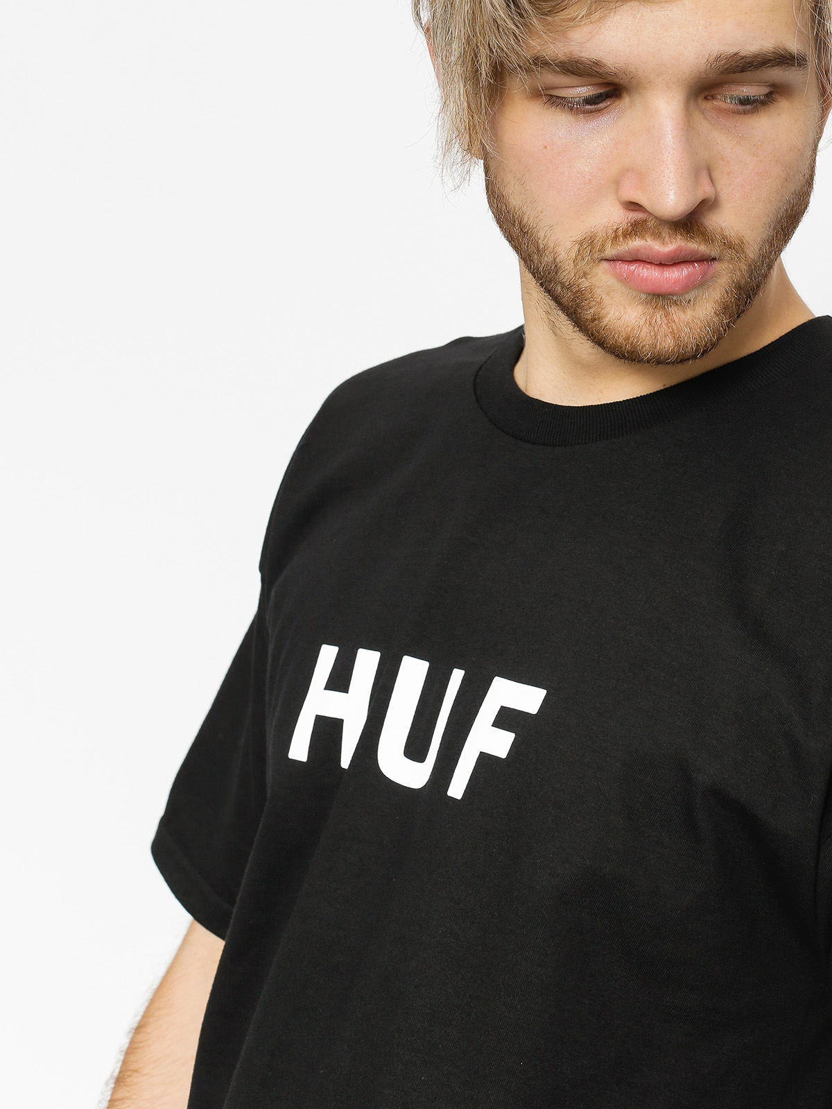 Tričko HUF Essentials Og Logo (black)