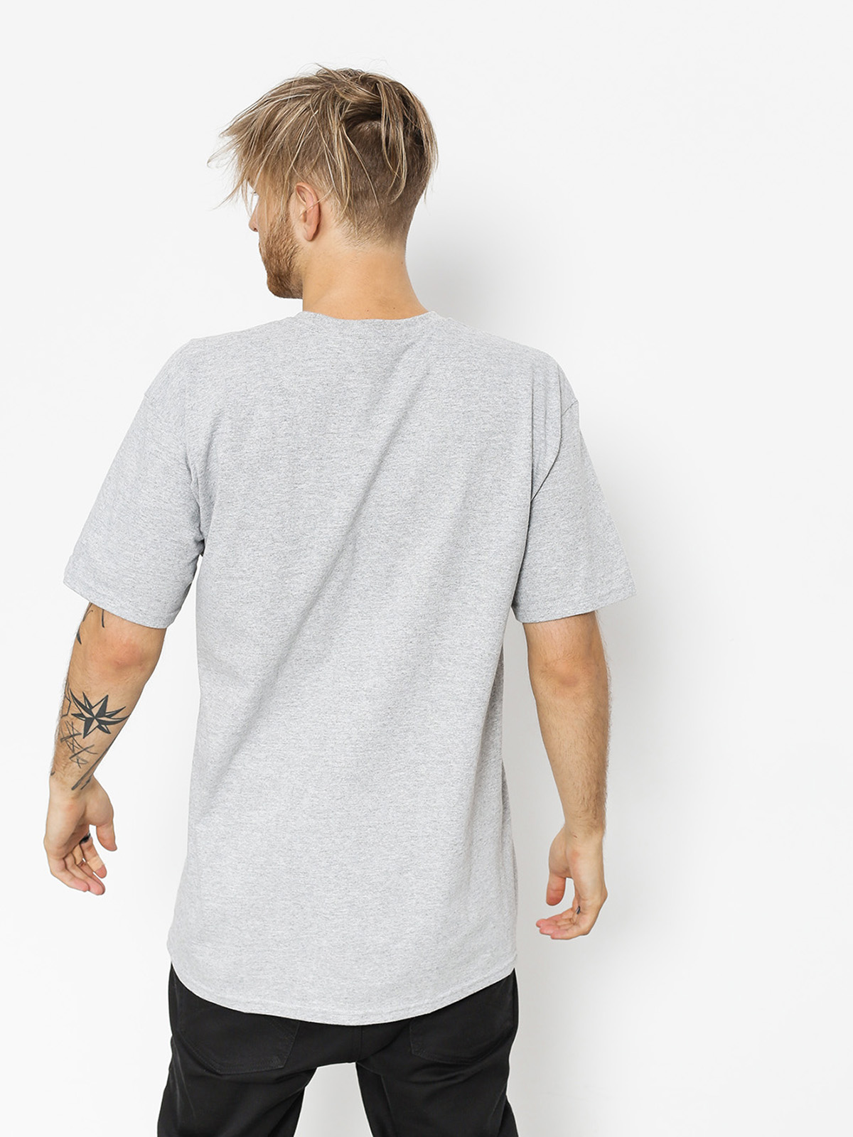 Tričko HUF Essentials Og Logo (grey heather)