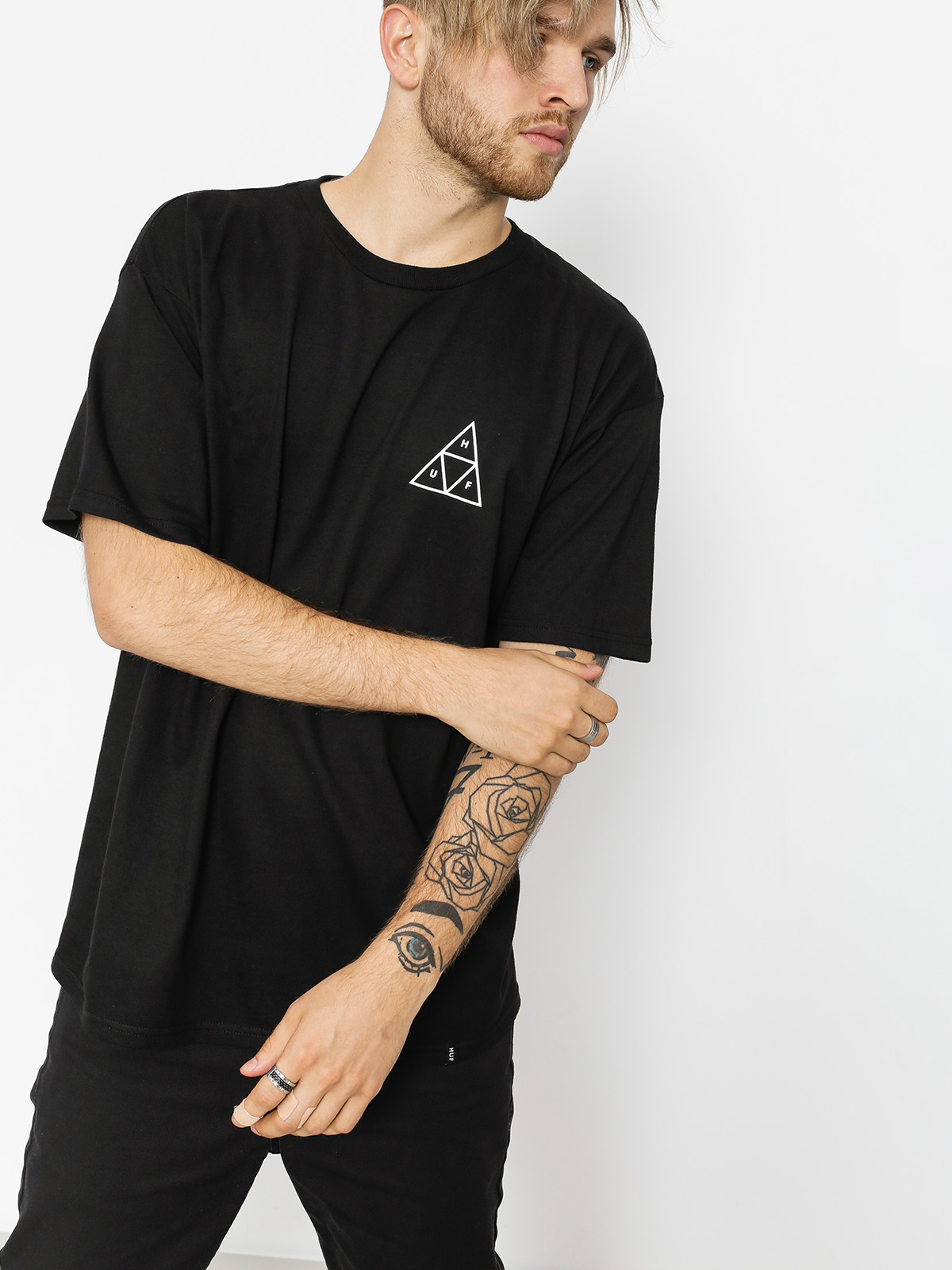 Tričko HUF Essentials TT (black)