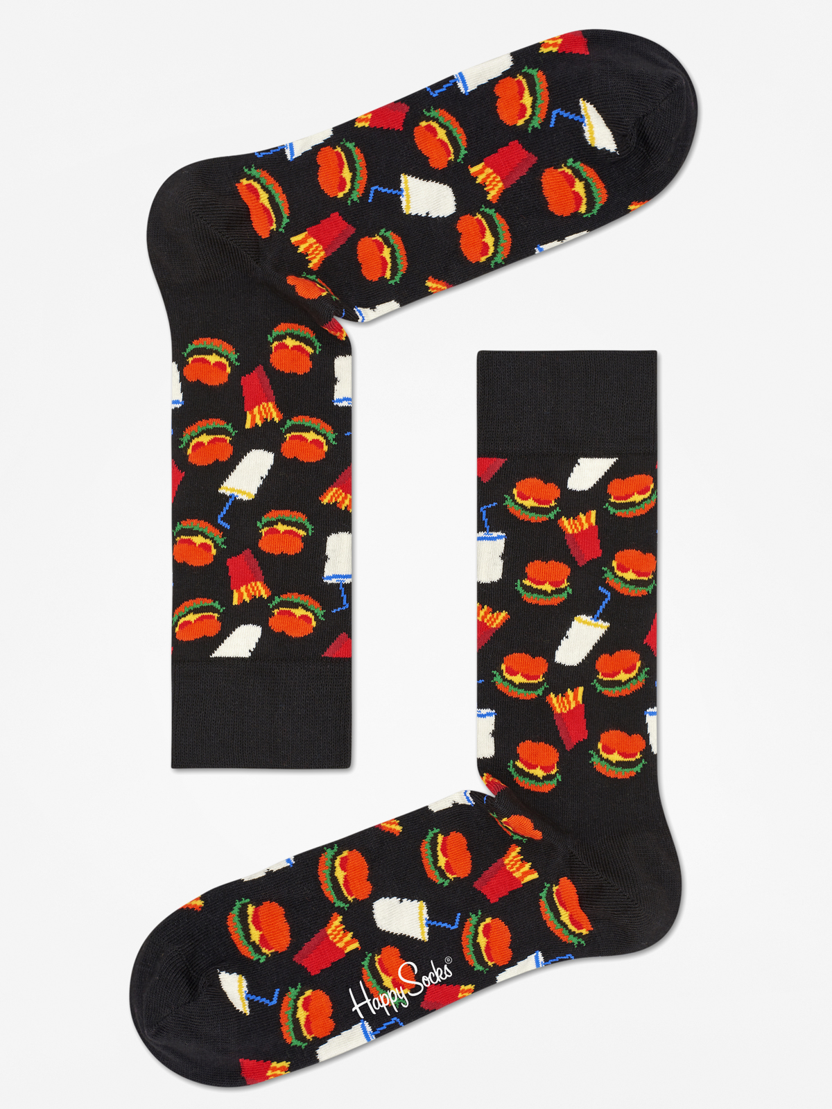 Ponožky Happy Socks Hamburgers (black/white)