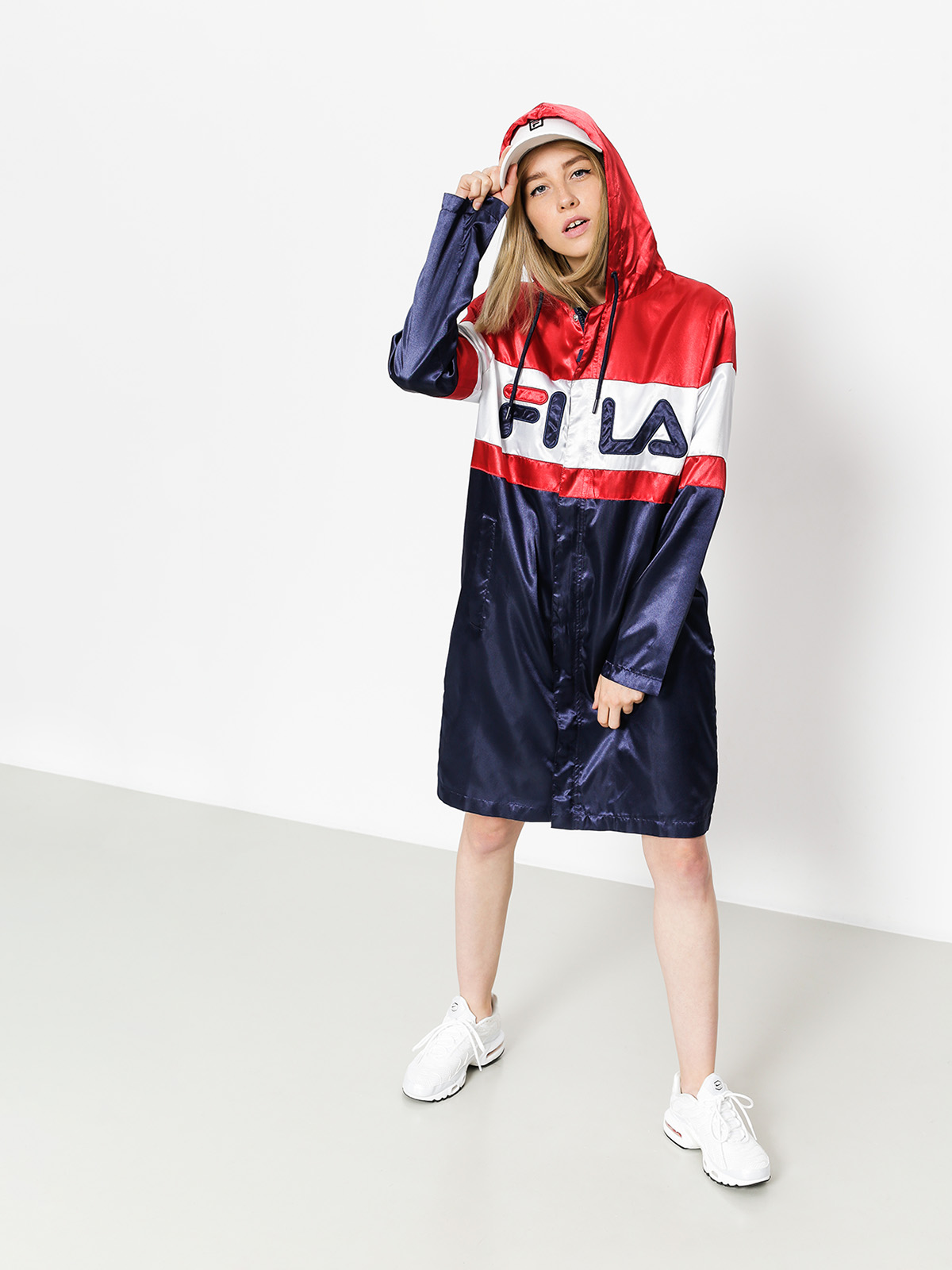 Bunda Fila Karis Long Line Wmn (peacoat/red/white)