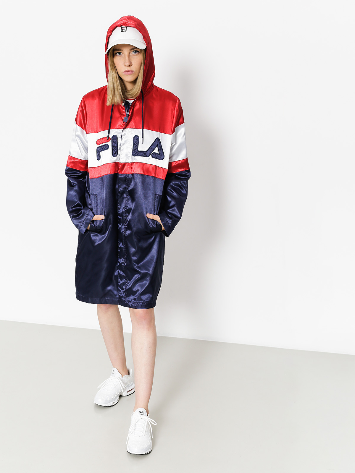 Bunda Fila Karis Long Line Wmn (peacoat/red/white)