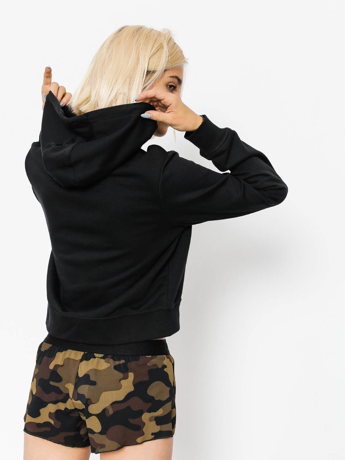Mikina s kapucí Nike Hoodie Swsh HD Wmn (black/white)