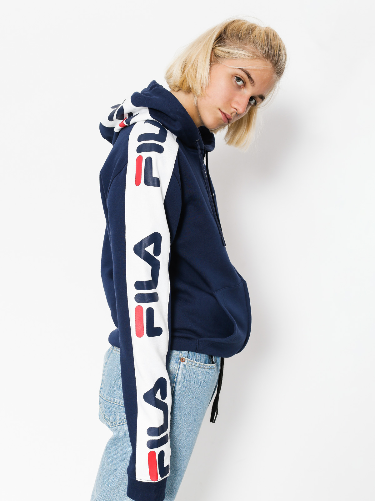 Mikina s kapucí Fila Stan Cut And Sew HD Wmn (peacoat)