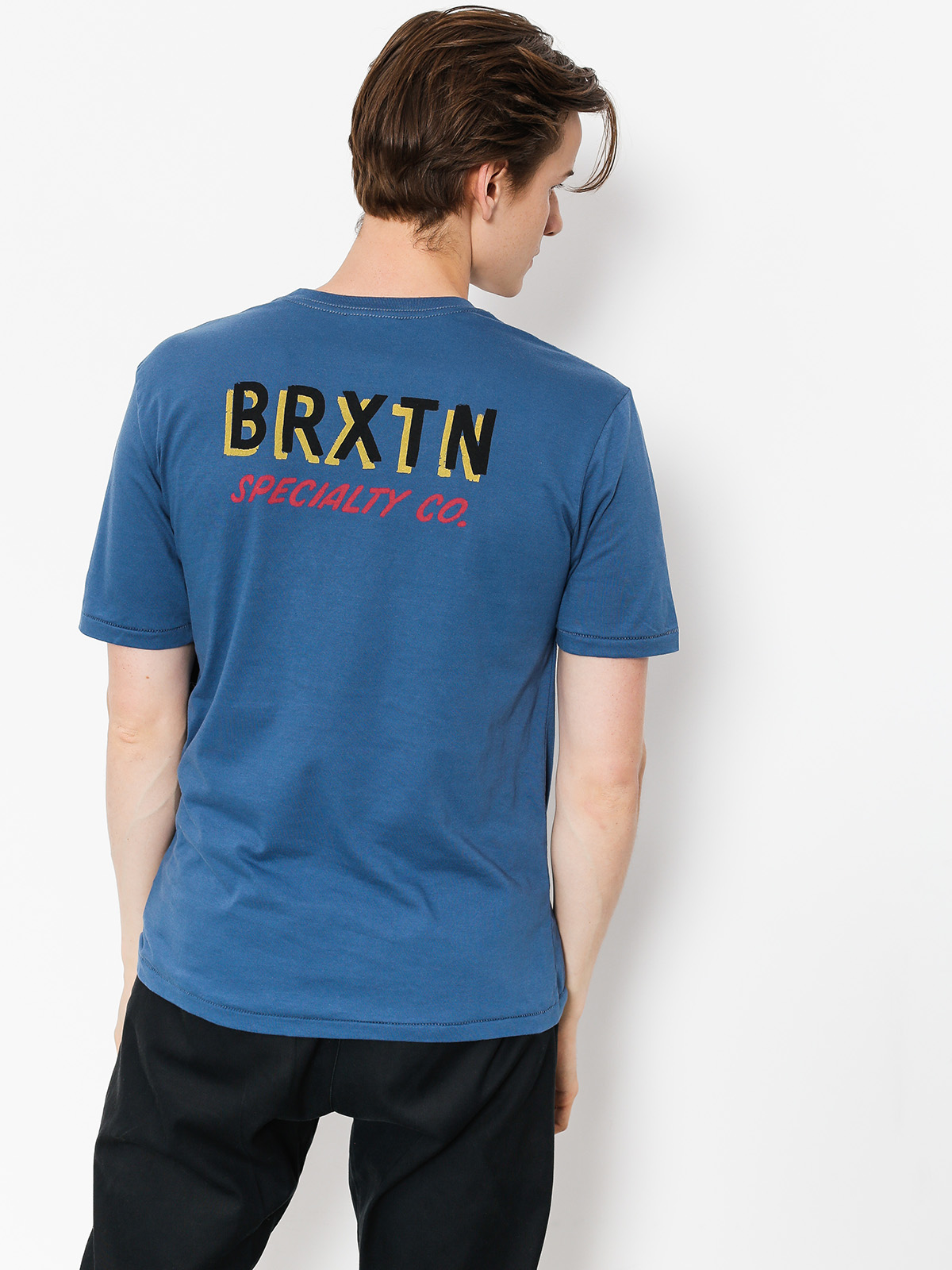 Tričko Brixton Bodega Prt (deep blue)