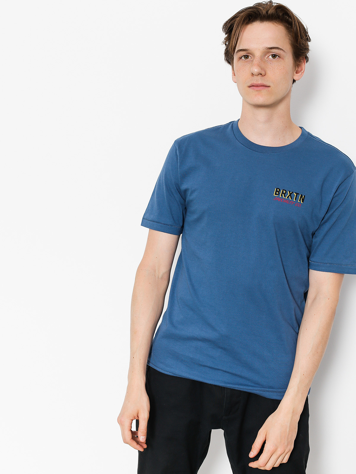 Tričko Brixton Bodega Prt (deep blue)