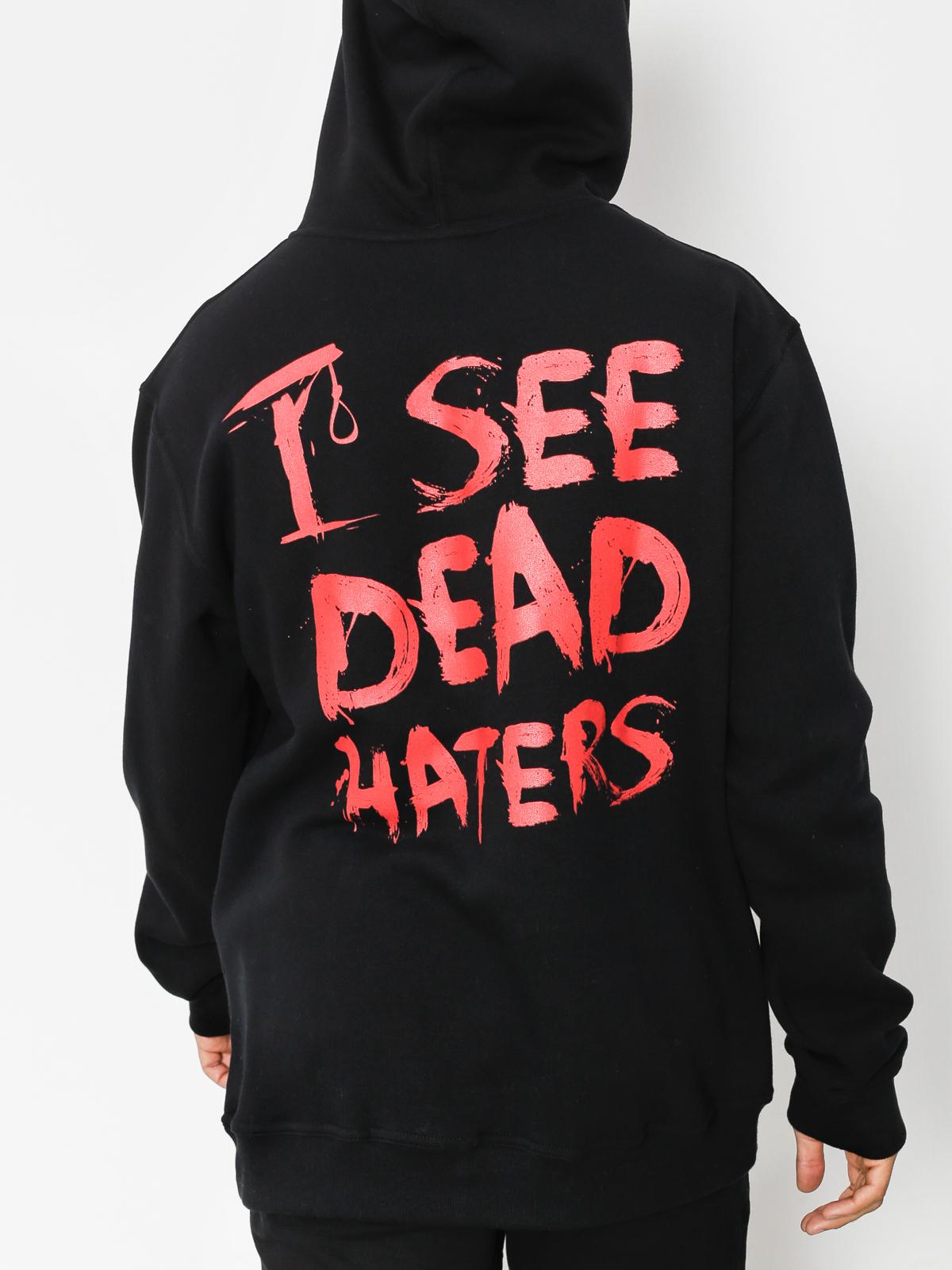 Mikina s kapucí Diamante Wear I See Dead Haters HD (black/red)