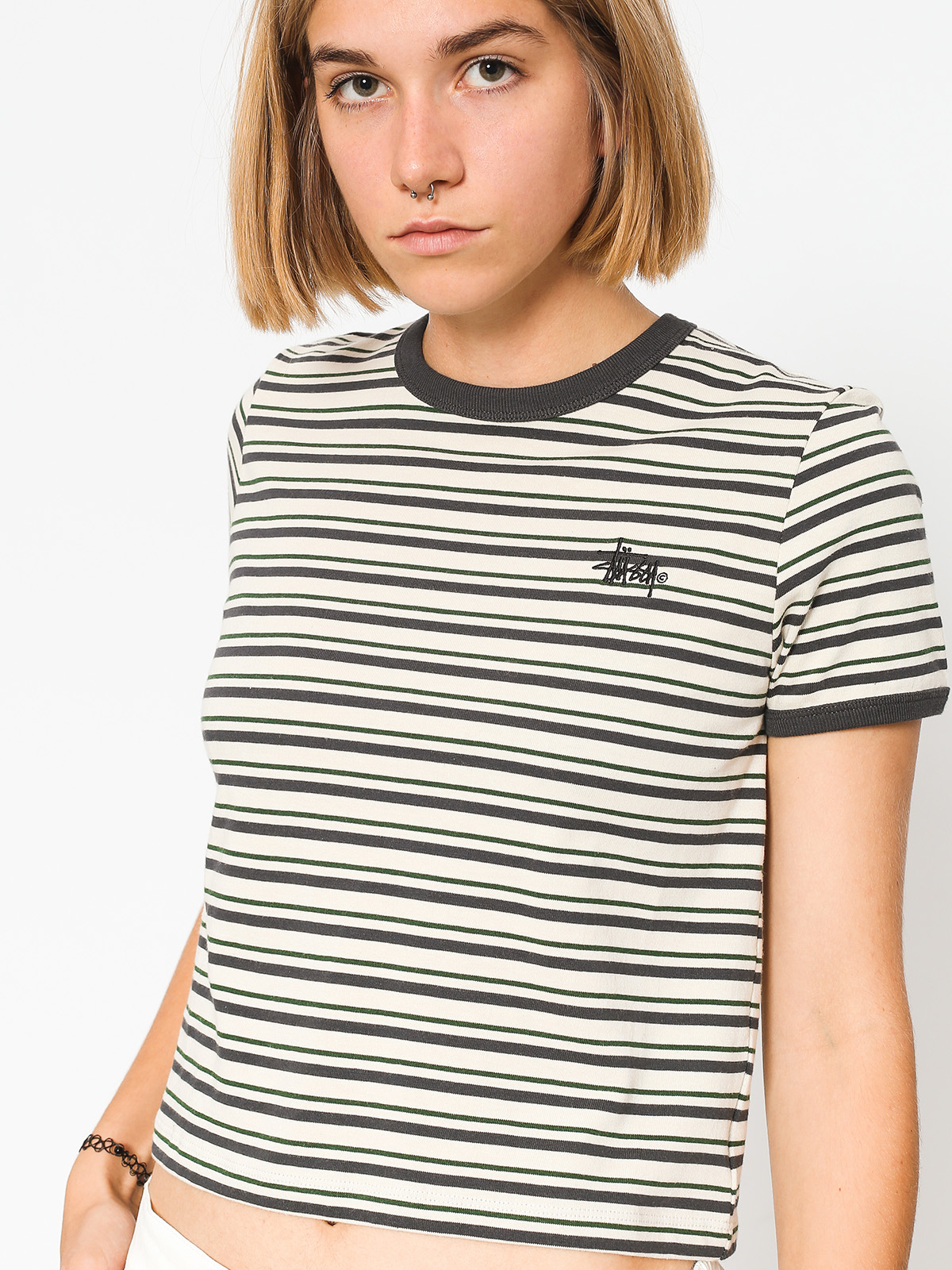 Tričko Stussy Frankie Ringer Wmn (natural)